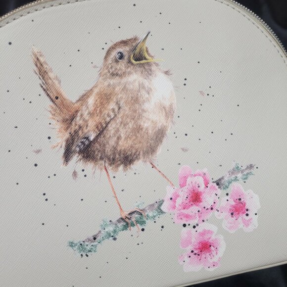 Wrendale Designs Cosmetics Bag Little Tweets Bird Flowers Wren by Hannah Dale - Picture 4 of 15